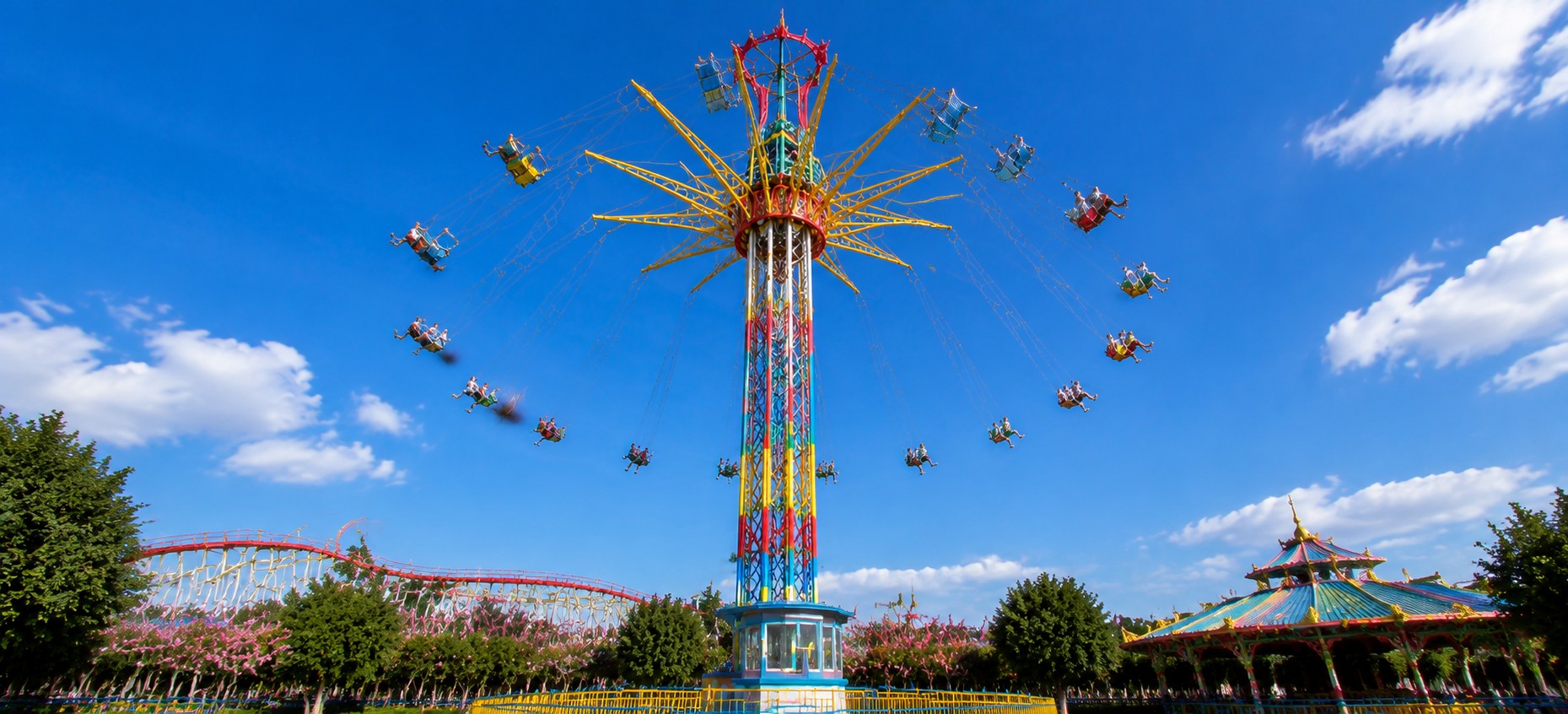 42m sky flyer ride tower structure